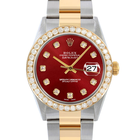 Rolex Datejust 36mm | 16013-RED-DIA-AM-25CT-OYS