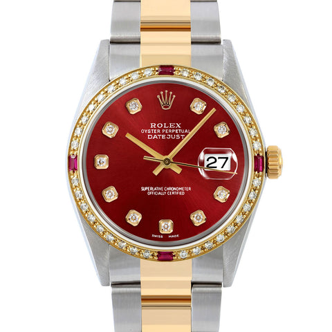 Rolex Datejust 36mm | 16013-RED-DIA-AM-4RBY-OYS