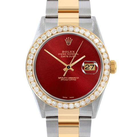 Rolex Datejust 36mm | 16013-RED-NOHM-25CT-OYS