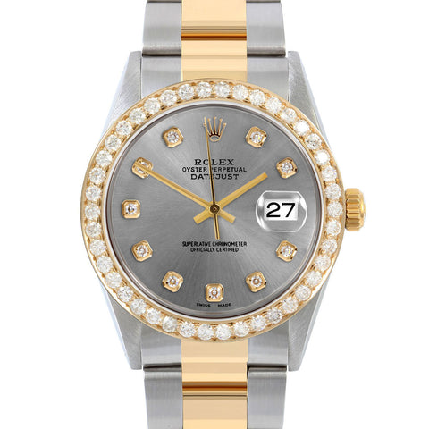 Rolex Datejust 36mm | 16013-SLT-DIA-AM-25CT-OYS