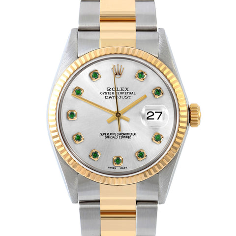 Rolex Datejust 36mm | 16013-SLV-EMD-AM-FLT-OYS