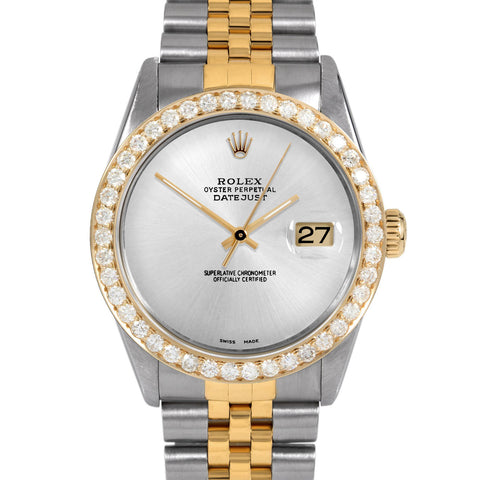Rolex Datejust 36mm | 16013-SLV-NOHM-25CT-JBL