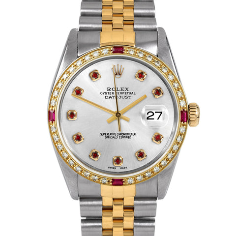 Rolex Datejust 36mm | 16013-SLV-RBY-AM-4RBY-JBL