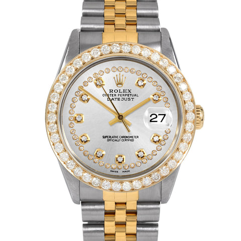 Rolex Datejust 36mm | 16013-SLV-STRD-25CT-JBL