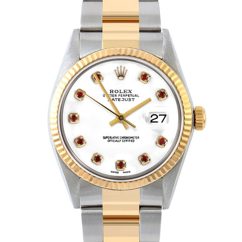 Rolex Datejust 36mm | 16013-WHT-RBY-AM-FLT-OYS