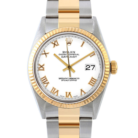 Rolex Datejust 36mm | 16013-WHT-ROM-FLT-OYS