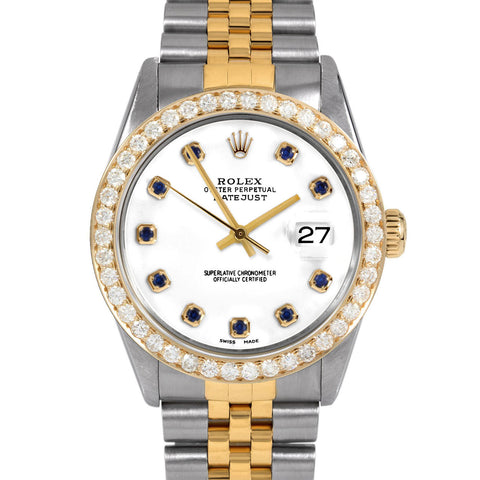 Rolex Datejust 36mm | 16013-WHT-SPH-AM-25CT-JBL