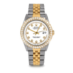 Rolex Datejust 36mm | 16013-WHT-STRD-25CT-JBL