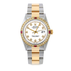 Rolex Datejust 36mm | 16013-WHT-STRD-4RBY-OYS
