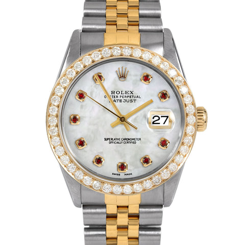 Rolex Datejust 36mm | 16013-WMOP-RBY-AM-25CT-JBL