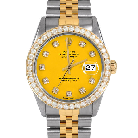 Rolex Datejust 36mm | 16013-YLW-DIA-AM-25CT-JBL