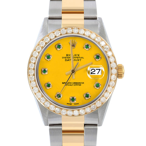 Rolex Datejust 36mm | 16013-YLW-EMD-AM-25CT-OYS