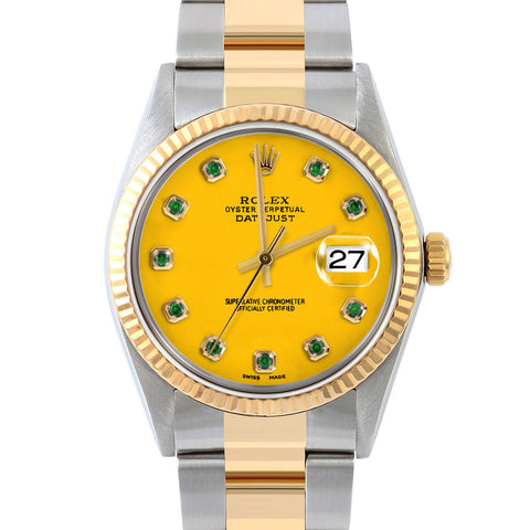 Rolex Datejust 36mm | 16013-YLW-EMD-AM-FLT-OYS