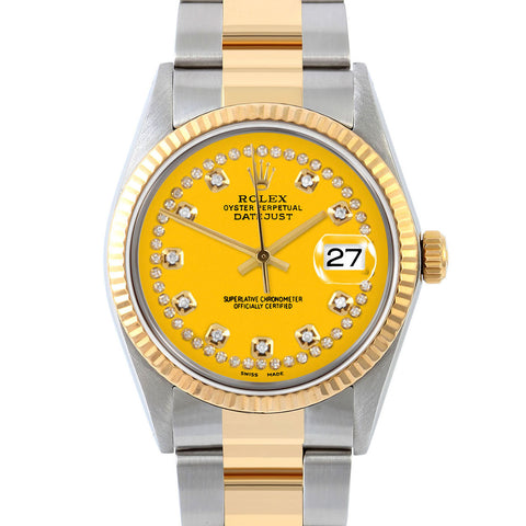 Rolex Datejust 36mm | 16013-YLW-STRD-FLT-OYS