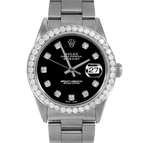 Rolex Datejust 36mm | 16014-BLK-DIA-AM-25CT-OYS