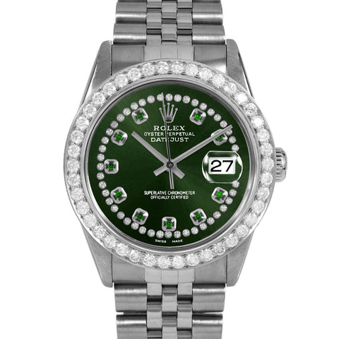 Rolex Datejust 36mm | 16014-GRN-STRE-25CT-JBL
