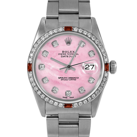 Rolex Datejust 36mm | 16014-PMOP-DIA-AM-4RBY-OYS