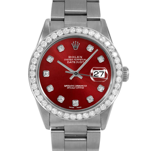 Rolex Datejust 36mm | 16014-RED-DIA-AM-25CT-OYS