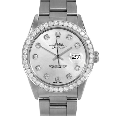 Rolex Datejust 36mm | 16014-SLV-DIA-AM-25CT-OYS