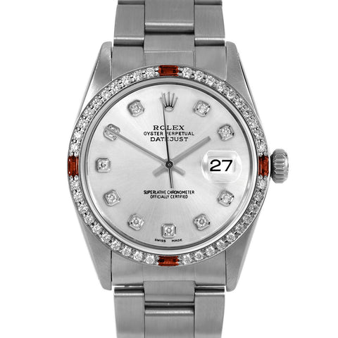Rolex Datejust 36mm | 16014-SLV-DIA-AM-4RBY-OYS
