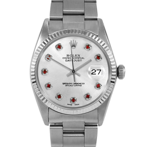 Rolex Datejust 36mm | 16014-SLV-RBY-AM-FLT-OYS