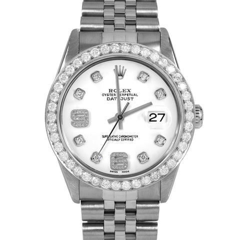 Rolex Datejust 36mm | 16014-WHT-8DA69-25CT-JBL