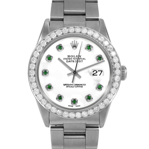 Rolex Datejust 36mm | 16014-WHT-EMD-AM-25CT-OYS