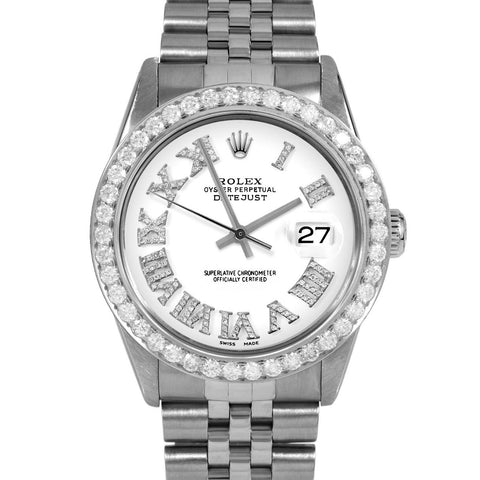 Rolex Datejust 36mm | 16014-WHT-FDR-25CT-JBL