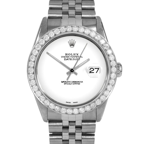 Rolex Datejust 36mm | 16014-WHT-NOHM-25CT-JBL