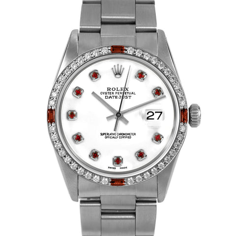 Rolex Datejust 36mm | 16014-WHT-RBY-AM-4RBY-OYS