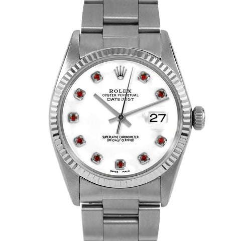 Rolex Datejust 36mm | 16014-WHT-RBY-AM-FLT-OYS