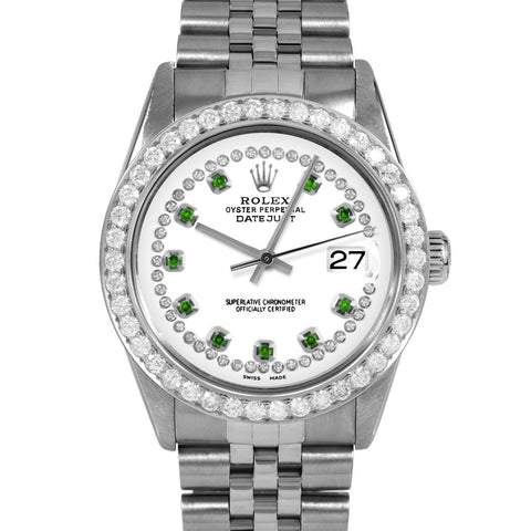 Rolex Datejust 36mm | 16014-WHT-STRE-25CT-JBL