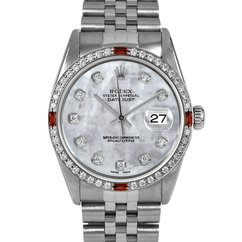 Rolex Datejust 36mm | 16014-WMOP-DIA-AM-4RBY-JBL