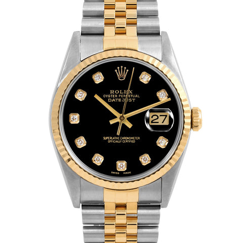 Rolex Datejust 36mm | 16233-BLK-DIA-AM-FLT-JBL