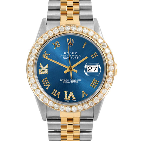 Rolex Datejust 36mm | 16233-BLU-RDR69-25CT-JBL