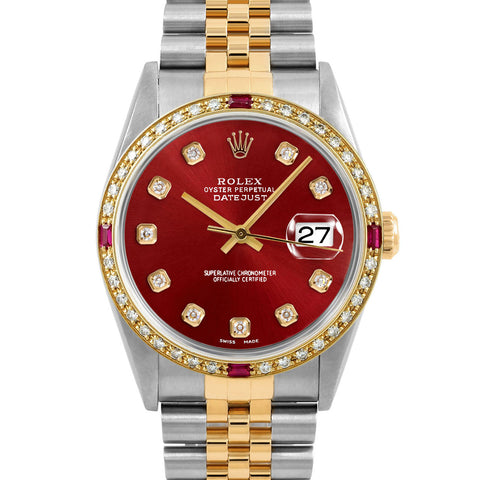 Rolex Datejust 36mm | 16233-RED-DIA-AM-4RBY-JBL