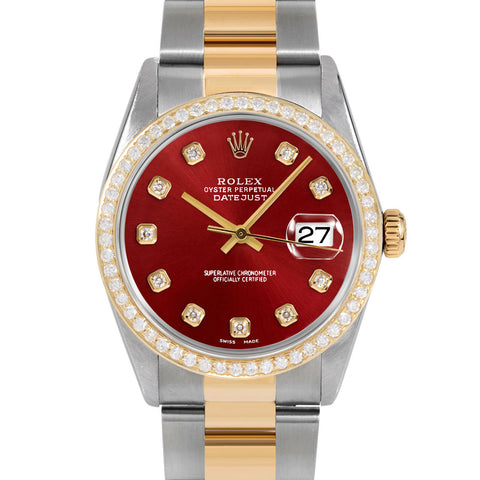 Rolex Datejust 36mm | 16233-RED-DIA-AM-BDS-OYS