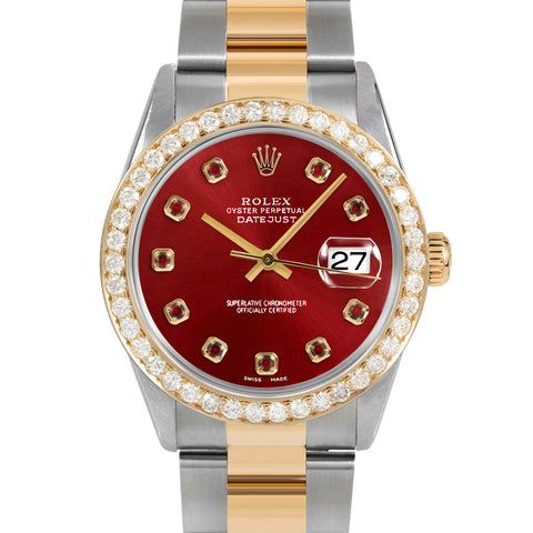 Rolex Datejust 36mm | 16233-RED-RBY-AM-25CT-OYS