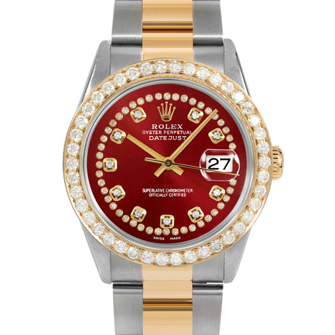 Rolex Datejust 36mm | 16233-RED-STRD-25CT-OYS