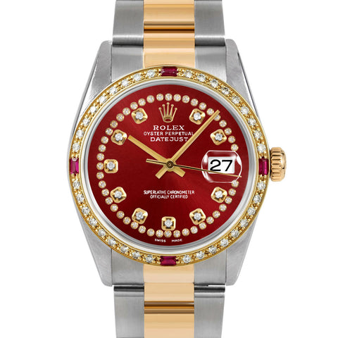 Rolex Datejust 36mm | 16233-RED-STRD-4RBY-OYS