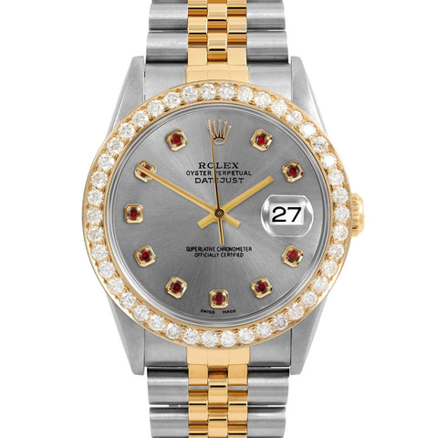 Rolex Datejust 36mm | 16233-SLT-RBY-AM-25CT-JBL