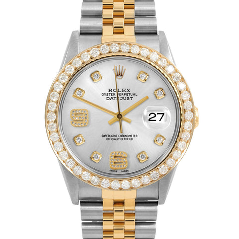 Rolex Datejust 36mm | 16233-SLV-8DA69-25CT-JBL