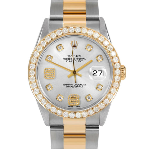 Rolex Datejust 36mm | 16233-SLV-8DA69-25CT-OYS