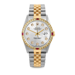 Rolex Datejust 36mm | 16233-SLV-DIA-AM-4RBY-JBL