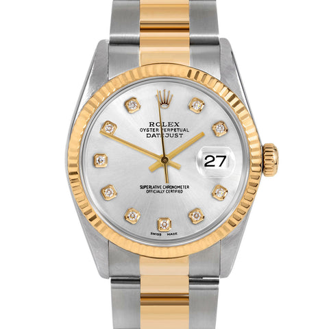 Rolex Datejust 36mm | 16233-SLV-DIA-AM-FLT-OYS