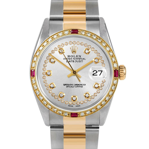 Rolex Datejust 36mm | 16233-SLV-STRD-4RBY-OYS