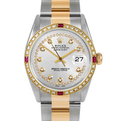 Rolex Datejust 36mm | 16233-SLV-STRD-4RBY-OYS