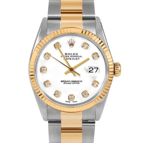 Rolex Datejust 36mm | 16233-WHT-DIA-AM-FLT-OYS