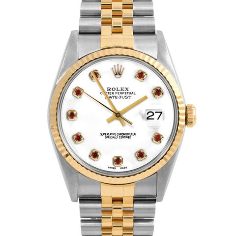 Rolex Datejust 36mm | 16233-WHT-RBY-AM-FLT-JBL