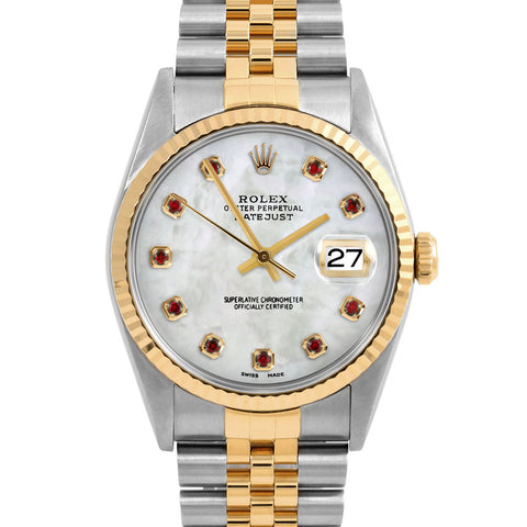 Rolex Datejust 36mm | 16233-WMOP-RBY-AM-FLT-JBL